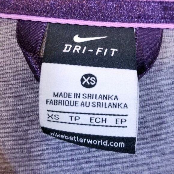 Nike Dri-Fit Jacket Size Xs Y2K Purple Long Sleeve Full Zip - Picture 7 of 8